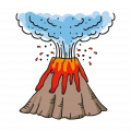 volcano cartoon